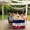 2 Pack Plastic Patriotic Table Skirts - 29in x 14ft 4th of July Table Skirt for Veterans Day Memorial Day Independence Day Decoration